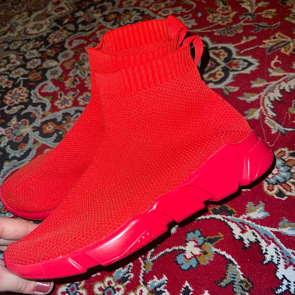 Super cute red Sock sneakers (rare)